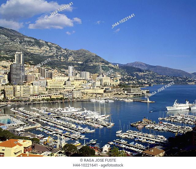 10221641, harbour, port, Monaco, overview, yachts, Monte Carlo, Mediterranean Sea