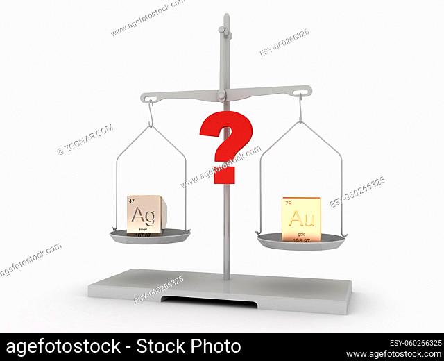 Quick balance isolated on white background. 3d render