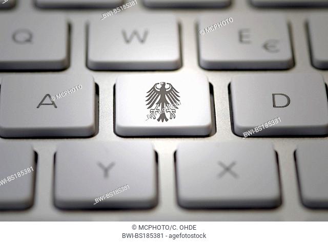 computer keyboard with federal eagle key