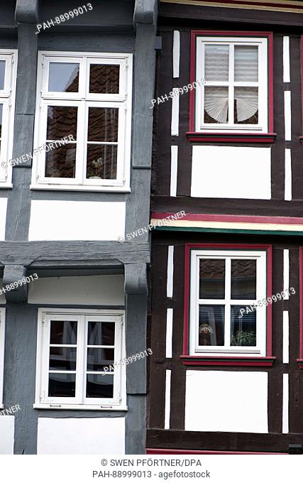Old half-timbered houses in Northeim, Germany, 13 March 2017. The five cooperating timber cities in Southern Lower Saxony, Duderstadt, Einbeck, Hann