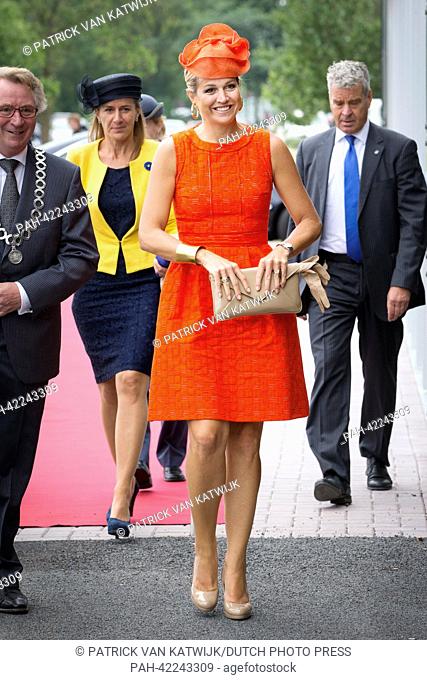 Queen Maxima of The Netherlands opens the new building Orion of the University in Wageningen, The Netherlands, 2 September 2013