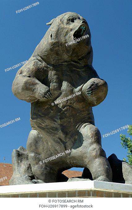Missoula, MT, Montana, University of Montana, Grizzly Bear Statue