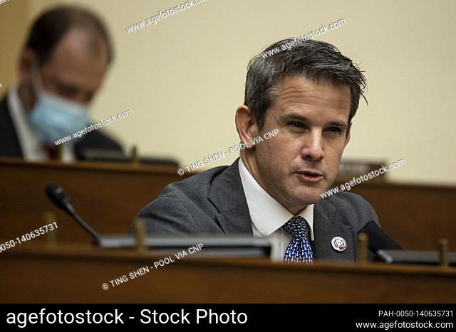 United States Representative Adam Kinzinger (Republican of Illinois), speaks during a hearing in Washington, D.C., U.S., on Wednesday, March 10, 2021