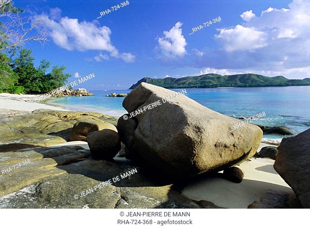 Anse de la Possession Possession beach, northwest coast, island of Praslin, Seychelles, Indian Ocean, Africa