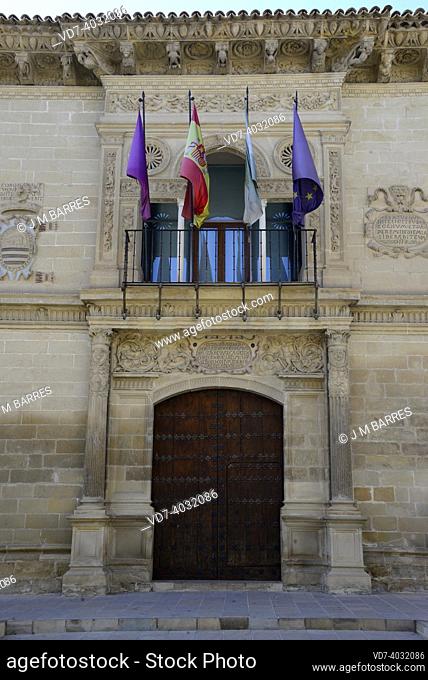 Baeza city, World Heritage. City Hall main entrance (renaissance 16th century). La Loma, Jaén, Andalusia, Spain