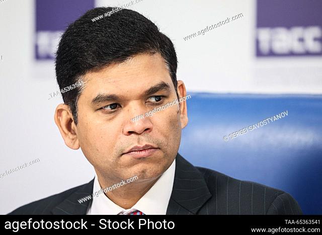 RUSSIA, MOSCOW - NOVEMBER 30, 2023: First Secretary to the Head of the Economic and Commercial Wing of the Indian Embassy in Moscow, Ved Prakash Singh