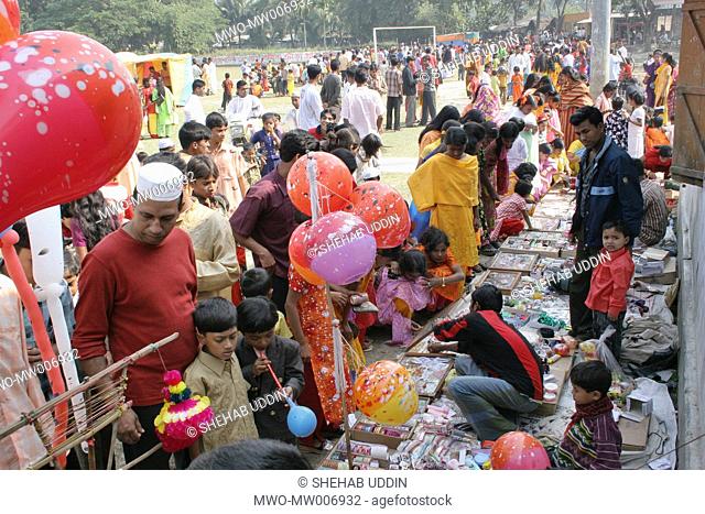 Bangladeshi Muslims came to a fair during the Eid-ul-Adha festival in a village Mayshaghuni, Rupsha, Khulna, Bangladesh January 01
