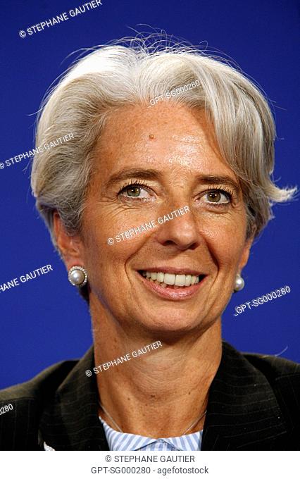 CHRISTINE LAGARDE, MINISTER OF FINANCE, ECONOMY AND EMPLOYMENT