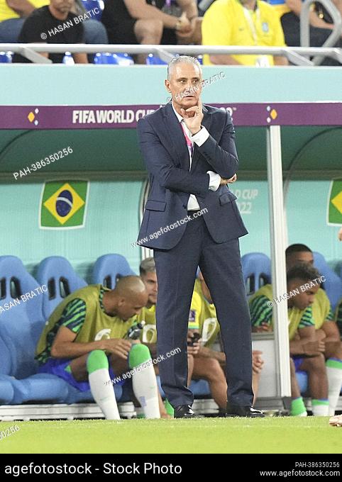 November 28th, 2022, Stadium 974, Doha, QAT, World Cup FIFA 2022, Group G, Brazil vs Switzerland, in the picture Brazil's coach Tite. - doha/