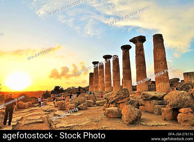 Juno Temple, Valley of Temples, Agrigento, Sicily, Italy, Europe