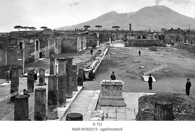 italy, campania, pompei, new excavations, 1920-1930