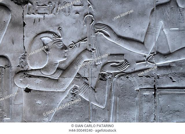 Abydos, Egypt, the mortuary temple of pharaoh Seti I, Menmaatra, (XIX° dyn. 1321-1186 B.C.)