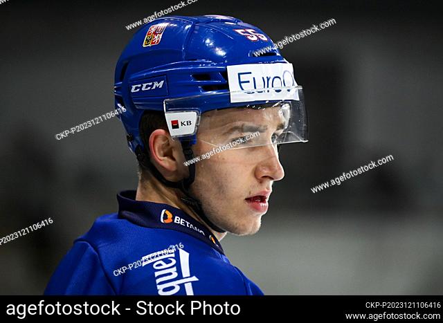 Mikulas Hovorka attends the training session of Czech national ice hockey team prior to the Swiss Ice Hockey Games, part of the Euro Hockey Tour, in Prague