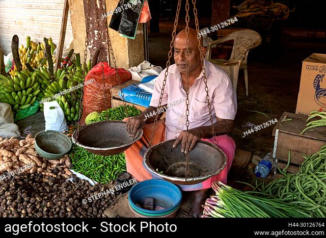 Sri Lanka, Southern Province, Sud, Süd, South, Matara, ville, Stadt, city, town, vielle ville, Altstadt, oldtown, marché, Markt, légumes, Gemüse, vegetable