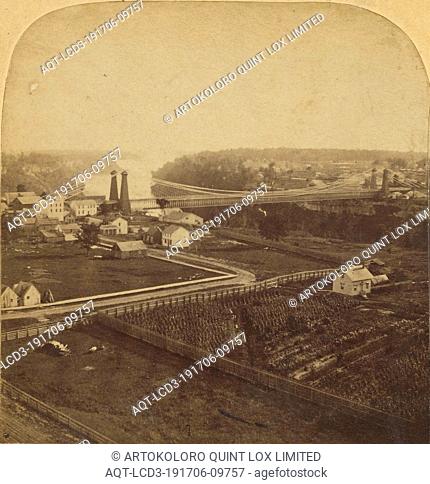 Suspension Bridge, Niagara Falls, Deloss Barnum (American, 1825 - 1873), about 1860–1865, Albumen silver print