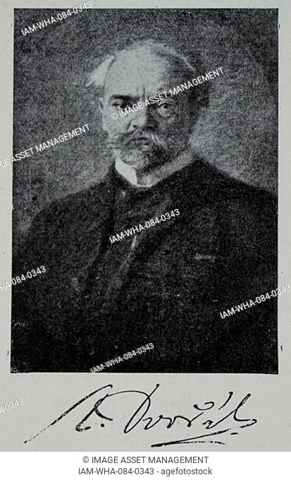 Portrait of Antonín Dvorák (1841-1904) a Czech composer. Dated 20th Century