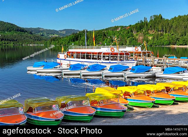 boats on titisee, black forest, baden-württemberg, germany