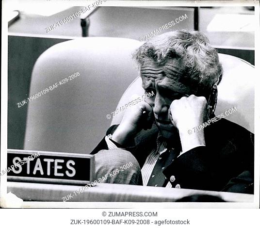1981 - The United Nations, New York, New York. united States Ambassador Charles Lichenstein asleep during a meeting of the United Nations General Assembly