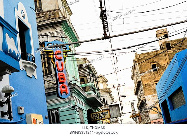 electric cables in a street of Santiago de Cuba, Cuba, Santiago de Cuba