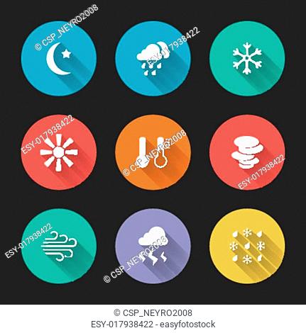 Set of meteorological icons
