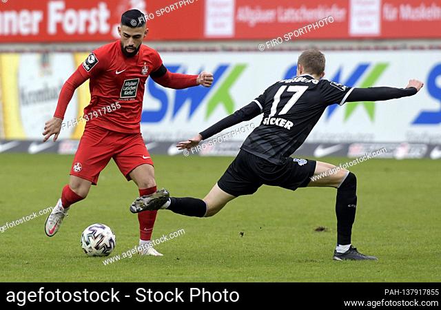 firo: 05.12.2020 Football, 3rd Bundesliga, 2020/2021 season, FCK, 1.FC Kaiserlautern - MSV Duisburg 2: 2 Hikmet Ciftci (red