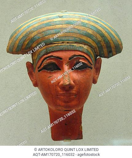 Mask of Coffin of Pakherenkhonsu, Late Period, Kushite, Dynasty 25, ca. 712–664 B.C., From Egypt, Upper Egypt, Thebes, Khokha, Tomb of Aafenmut, Pit 1