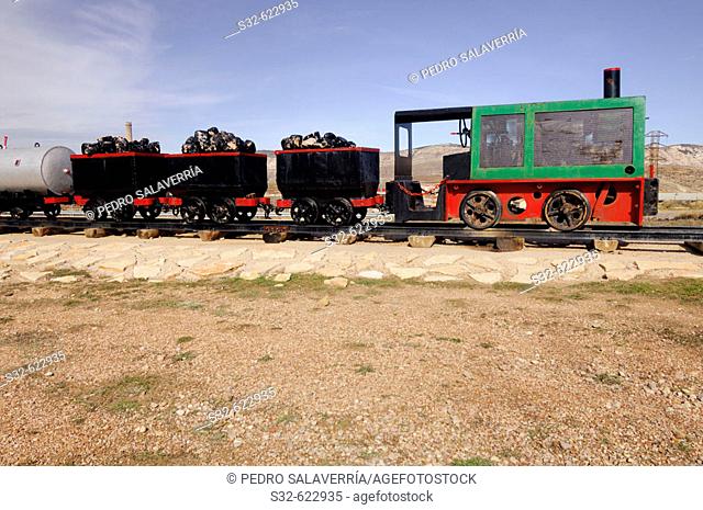 Train in Museo Minero. Escucha. Comarca Cuencas Mineras. Teruel. Aragón. Spain