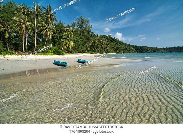 tropical paradise, empty beach on Koh Kood Island, Thailand