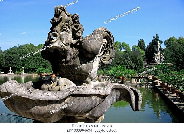 Marmorstatuen in den Boboli-Gärten in Florenz