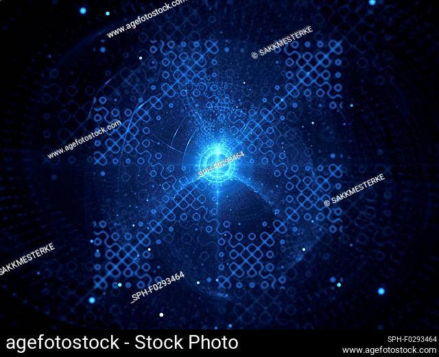 Quantum processor, abstract illustration