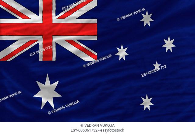 complete waved national flag of australia for background