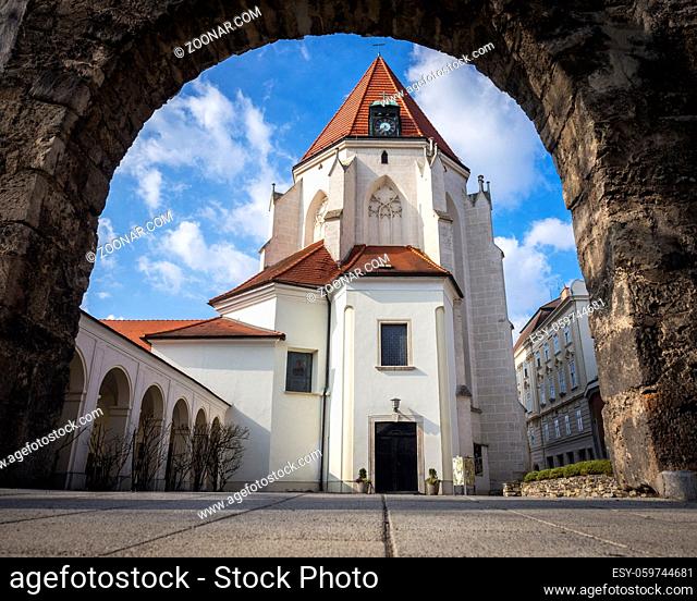 Monastery saint jacob in austria and archway