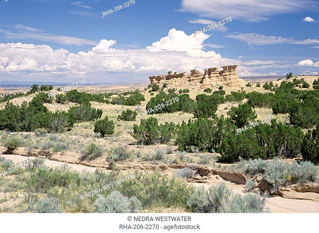 Rock formation on the Nambe Chimayo road, Santa Fe, New Mexico, United States of America U.S.A., North America