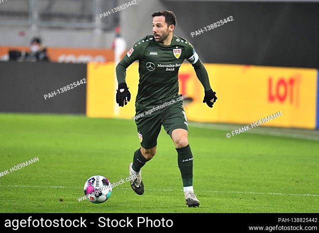 Gonzalo CASTRO (VFB Stuttgart), action, single action, single image, cut out, whole body shot, whole figure. Soccer 1st Bundesliga season 2020/2021