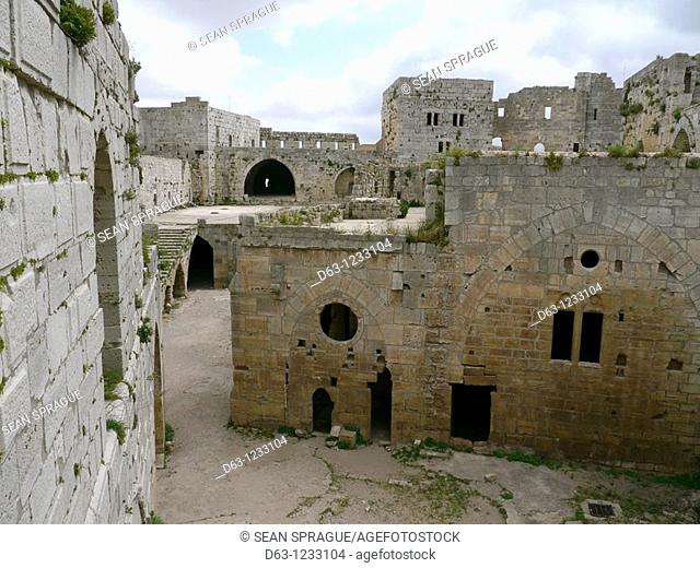 SYRIA  Krak des Chevaliers Crusaders castle at Hosn  Wadi al-Nasarah, 'Valley of the Christians', near Homs
