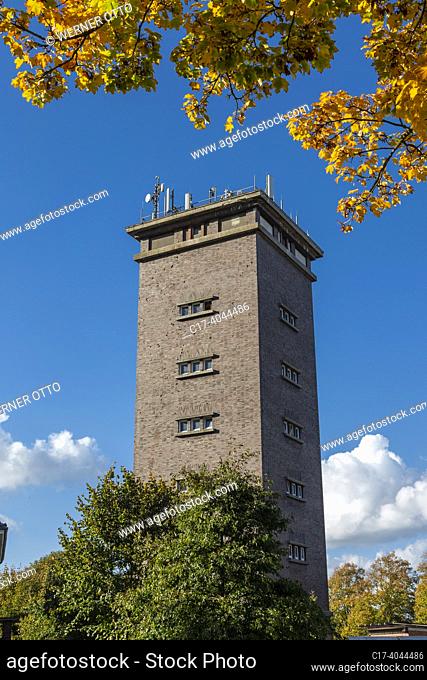 Stadtlohn, Germany, Stadtlohn, Westmuensterland, Muensterland, Westphalia, North Rhine-Westphalia, NRW, old water tower, autumn colouring