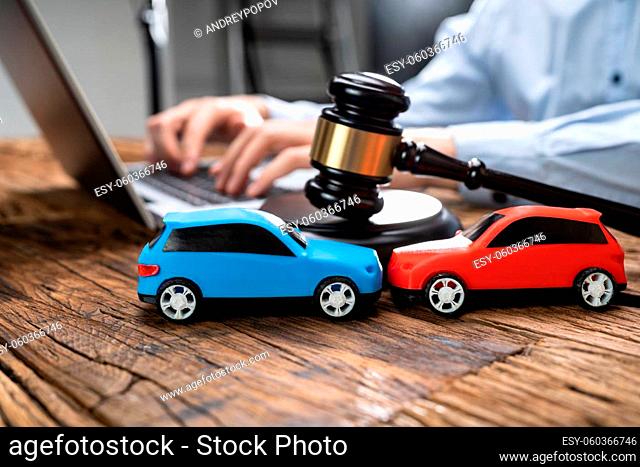 Liability Insurance Lawyer And Car Accident Concept