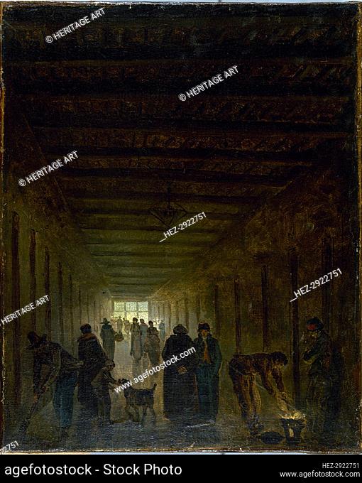 Corridor de la prison Saint-Lazare vers 1794, c1794. Creator: Hubert Robert