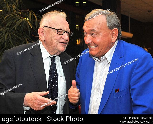 ***FILE PHOTO*** Swiss author who is best known for his controversial thesis about extraterrestrial influences on early human culture Erich von Daniken (right)...
