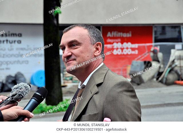 Antonin Kolacek arrives to a criminal court in Bellinzona, Switzerland, June 10, 2013. Six former managers of the MUS (Mostecka uhelna) coal-mining company are...
