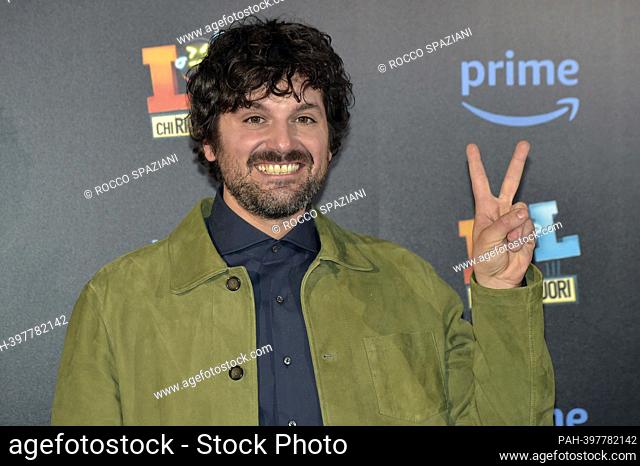 Frank Matano attends the photocall for ""Lol - Chi Ride È Fuori 3"" Third Season at the Teatro Eliseo on March 02, 2023 in Rome, Italy. - Rome/Italien