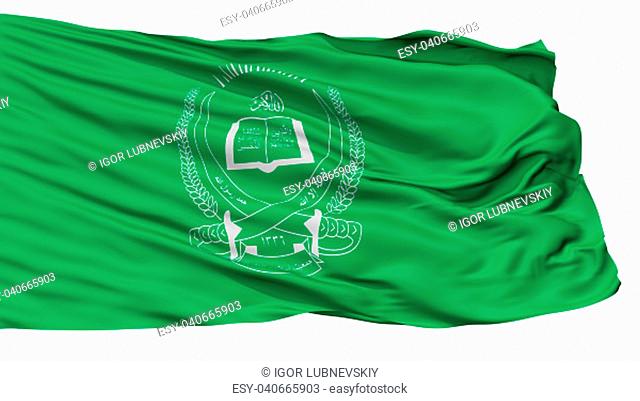 Jamiat E Islami Flag, Isolated On White Background