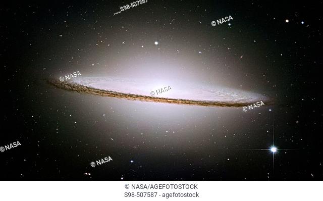 The Majestic Sombrero Galaxy (M104). NASA's Hubble Space Telescope has trained its razor-sharp eye on one of the universe's most stately and photogenic galaxies
