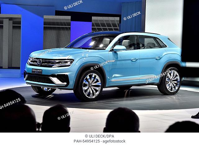 The Volkswagen Cross Coupe GTE presented during the media preview of the North American International Auto Show (NAIAS) 2015 at the Cobo Arena in Detroit