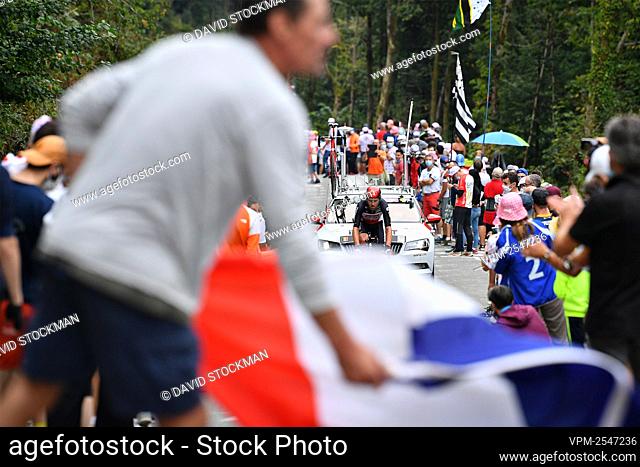 Illustration picture taken during stage 20 of the 107th edition of the Tour de France cycling race, a 36, 2km individual time trial from Lure to La Planche des...