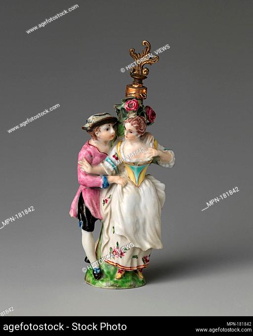 Two lovers. Factory: Chelsea Porcelain Manufactory (British, 1745-1784); Date: ca. 1760; Culture: British, Chelsea; Medium: Soft-paste porcelain; Dimensions: 4...