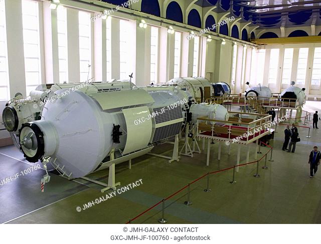 International Space Station mock-up training modules are seen at the Gagarin Cosmonaut Training Center, April 23, 2012 in Star City, Russia
