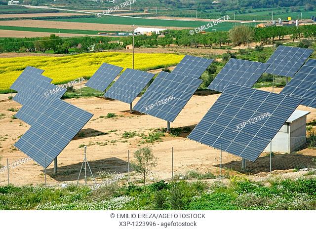Solar panels  Juneda, Lleida, Catalonia, Spain