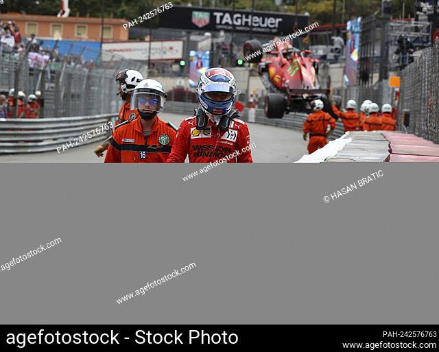 May 22, 2021, Monaco Circuit, Monte Carlo, FORMULA 1 GRAND PRIX DE MONACO 2021, May 20 - 23, 2021, in the picture accident of Charles Leclerc (MCO # 16)