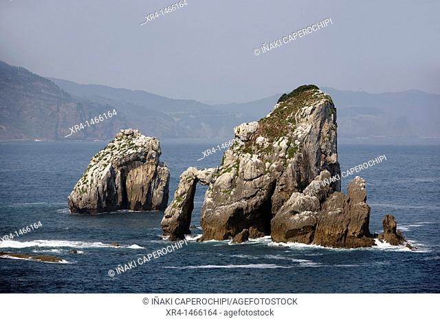 Cliffs of San Juan de Gaztelugatxe, Bermeo, Bizcaia, Vizcaya, Basque Country, Spain